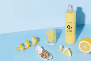 Gember member shots en flessen gembersap ginger